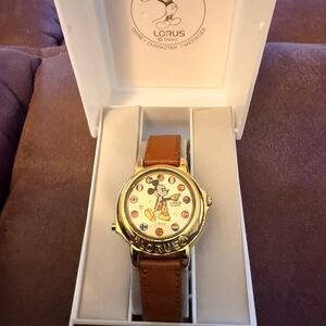 Lorus Disney Women's Gold and Brown Watch